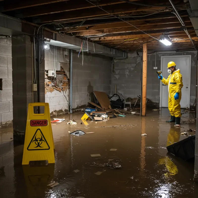 Flooded Basement Electrical Hazard in Port Clinton, OH Property